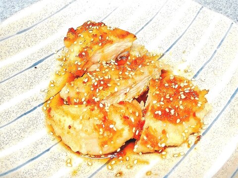 鶏むね肉のピリ辛ソース